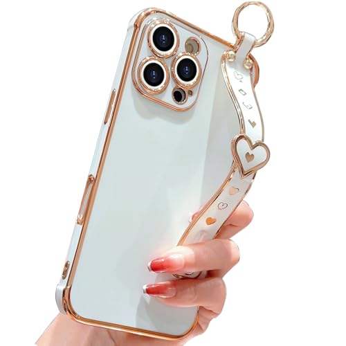 IDweel for iPhone 16 Pro with Adjustable Wristband Kickstand, White