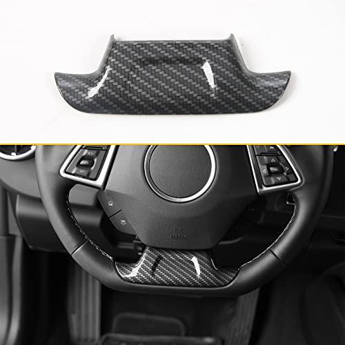 Carbon Fiber Steering Wheel Trim Cover Decoration Interior Accessories for Chevrolet Camaro 2017-2022