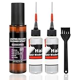 2Pcs Scherkopföl Scherkopf Öl für Haarschneidemaschine Rasierer Öl Haarschneidemaschinen Öl Haarschneidemaschine Öl Schermaschinenöl Reinigung Pflege Trimmer Rasierer mit 1 Scherkopfreiniger 1 Bürste