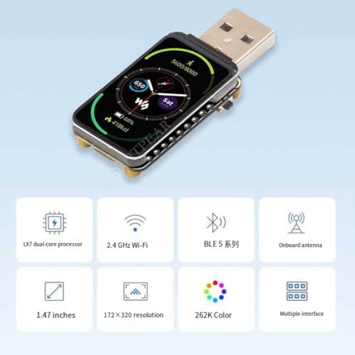 Placa de desarrollo con pantalla de 1,47 pulgadas y conectividad WiFi Bluetooth 6