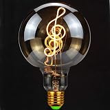 TIANFAN Vintage Bombillas Bombilla Led 4Watts Música Regulable Bombillas Decorativas 220 / 240V E27 Lámpara de Mesa Bombilla