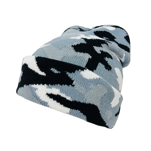 Super Soft Child Unisex Camo Print Winter Knit Beanie2