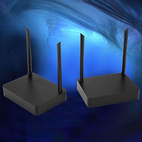 ASHATA Wireless Extender Video Kit Ricevitore Sender AV con Trasmettitore e Ricevitore, Supporto HD 1080P 350M Supporto 8 IR Remote, 5.8GHz, con Display Digitale (Spina europea)