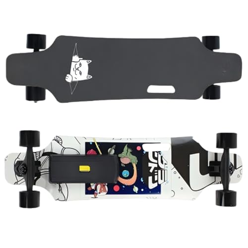 PweKzxt Longboard EléCtrico, E-Longboard para Desplazamientos Urbanos, MonopatíN EléCtrico con Control Remoto, MonopatíN Recargable, AutonomíA De 15 Km, 83 X 21 Cm. B