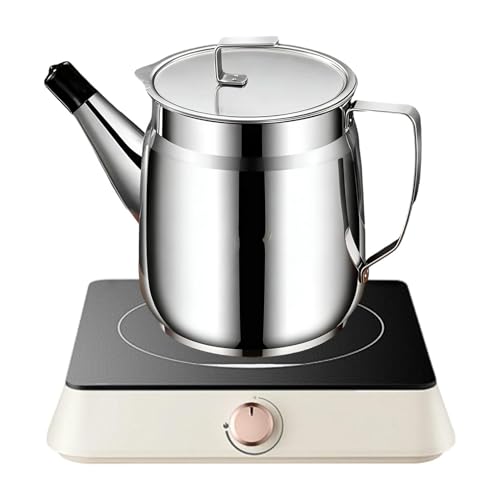 Contenedor de aceite en acero inoxidable duradero de gran capacidad para hogar 2