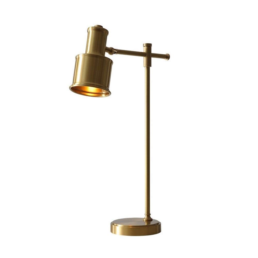 SUCADA Lamps， Bedside Lamp, Copper Simple Reading Lamps, Bedroom Study, Creative Brass Nightlight