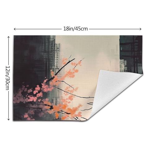 Set de table PVC tissé impression graphique lavable résistant à la chaleur - 3