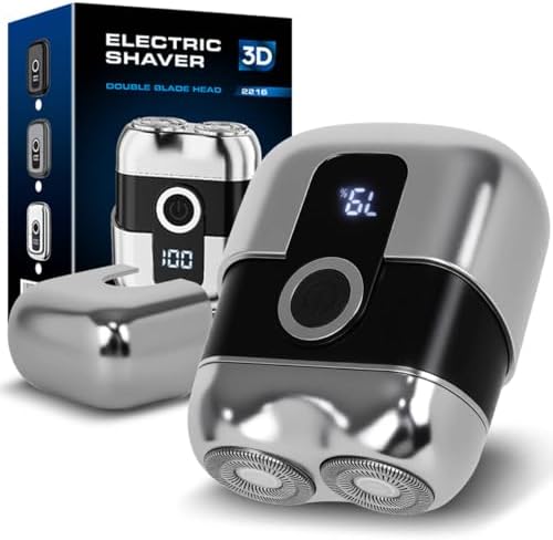 Mini Shaver for Men, 2026 New Painless Portable Mini Travel Electric Razor, Waterproof Wet Dry Cordless Electric Razor (Silver)