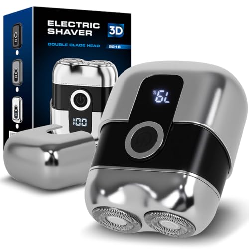 Electric Shaver for Men, 2025 New Painless Portable Dual Head Pocket Travel Electric Shavers, Waterproof Wet Dry Cordless Electric Razor