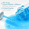 TOSOWOONG Copper Peptide Face Serum, Anti-Aging with Copper Tripeptide, GHK-Cu, 12 Multi-Peptide Formula for Fine Lines, Firming, Skin Elasticity, Hydrating, Korean Skincare, 33ml / 1.11 fl.oz.