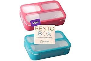 Mini Leak-Proof Snack Container Bent Lunch Boxes Set of 2 for Toddlers,...