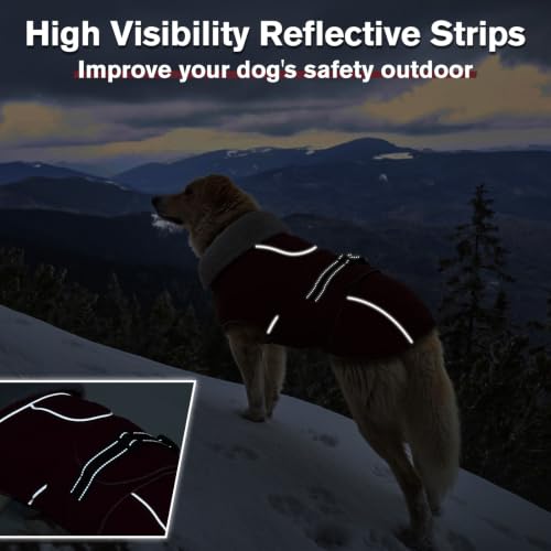 Image of Lelepet Dog Coat Waterproof Dog Jacket Fleece Vest with Adjustable Buckle