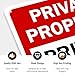 Private Property Private Drive, No Trespassing Sign, 10x14 Inches, Rust Free .040 Aluminum, Fade Resistant, Made in USA