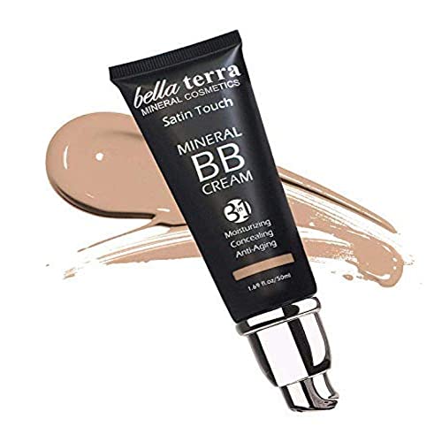 Bellaterra Cosmetics BB Cream – Tinted Moisturizer & Mineral Foundation Makeup, Light 102 – Lightweight, Oil-Free, Buildable Coverage, Matte Finish, Anti-Aging Concealer, Clean Beauty, 1.69 oz