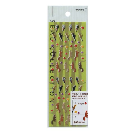 Stickers Midori Forest Life autocollants botaniques forêt pour scrapbooking