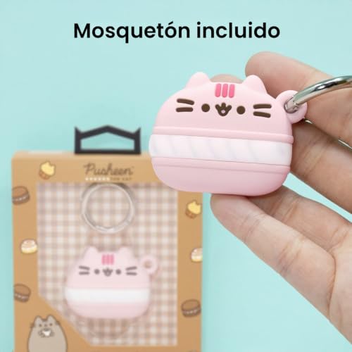 Protector AirTags de Pusheen contra arañazos con clip de iFace Macaron 2