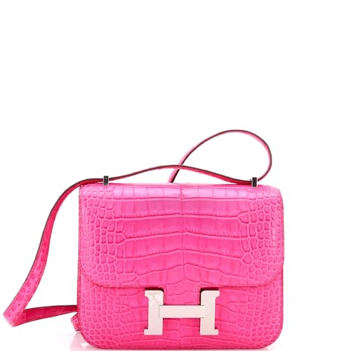 Hermès, Pre-Loved Constance Bag Matte Alligator 18, Rose Shocking