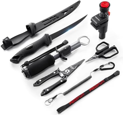 Piscifun 6pc Fishing Tool Kit, Fishing Line Spooler, Stainless St...