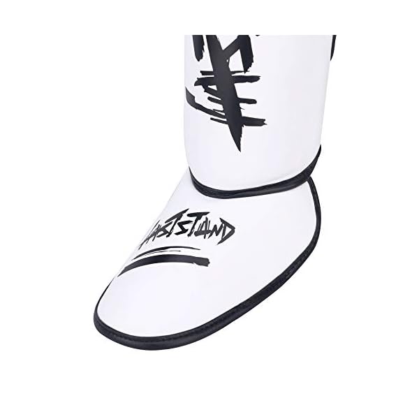 ASTSTAND-Shin-Guards-Sporting-Goods-Kickboxing-Martial-Arts-Muay-Thai-MMA-Armour ASTSTAND Shin Guards Sporting Goods, Kickboxing Martial Arts Muay Thai MMA Armour (White,L)