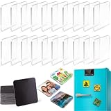 20 Pack Acrylic DIY Fridge Magnet Kit, Clear Photo Magnet Making Kit with...