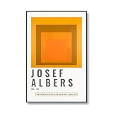 Joseph Albers célèbre artiste abstrait exposition affiche impression sur toile art photo, décoration de la maison peinture sur toile A2 50x70 cm