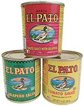 El Pato 7.75oz 3 Can Bundle - Tomato Sauce, Tomato Sauce with Jalapeno, and Jalapeno Salsa