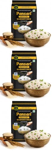 Image of Pansari Signature Basmati Rice 10kg with Great Taste and Pure Aroma | Long Grain, Naturally Aged(2-Years) with Fortified | Basmati Rice /Biryani Rice /Pulao Rice (Pack of 3)