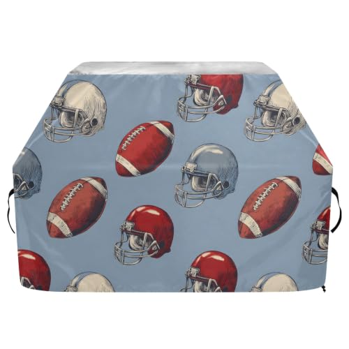 Rugby Football Helmet Grill Cover for Outdoor BBQ Heavy Duty Waterproof Universal