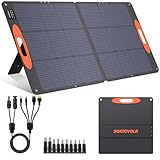 SOKIOVOLA Nタイプ 16BB 110W ポータブルソーラーパネル EF/Jackery/bluetti/Anker Power Station用 25%高効率 ETFE 折りたたみ式ソーラーパネル充電器 IP68防水 アウトドア キャンプ RV用