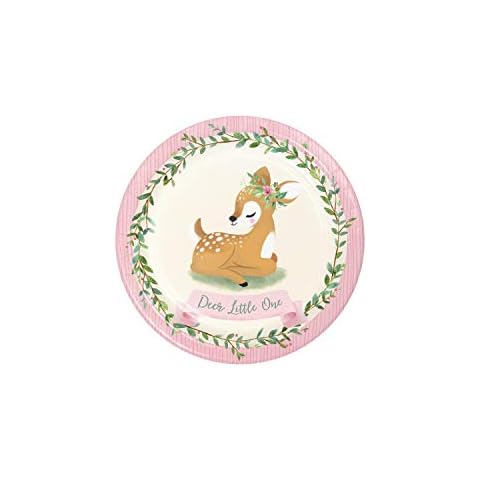 Creative Converting Deer Little One Dinner Plates Cover