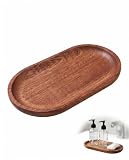 YIPFEN Bandeja de Madera Ovalada Decorativa, Estilo Rústico para Hogar.