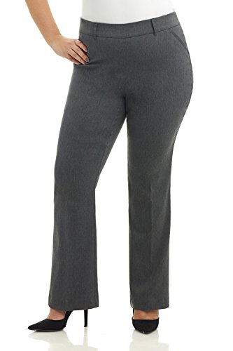 Rekucci Curvy Woman Ease into Comfort Barely Bootcut Plus Size Pant