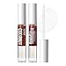 Kiss New York 3 PACK Lip Oil Gloss, Hydrating Non-Sticky Lip Oil, 100% Natural Oil Clear Lip Gloss, Lightweight Lip Moisturizer (Gold & Honey & Coconut)