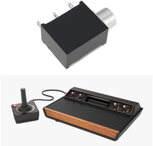 ECSiNG 5 Pcs Gaming Console 3 Pin Power Socket Port 3.5mm PJ-323 Compatible with Atari 2600 4 and 6 Switch Versions - 2