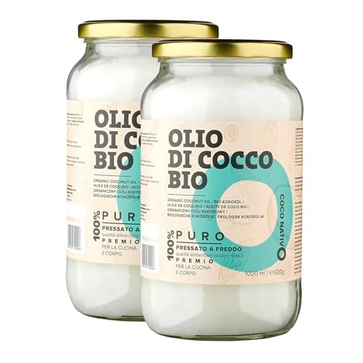 Olio di Cocco Biologico Extra Vergine CocoNativo –2x1000ml (2L)– Crudo e Spremuto a Freddo; Organico e Puro; Non Processato, (Bio Nativo),Ideale per Capelli, per il Corpo e ad Uso Alimentare