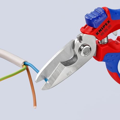 Knipex Gehoekte schaar voor elektriciens met meer-componentengrepen, glasvezelversterkt 160 mm 95 05 20 SB - Afbeelding 4