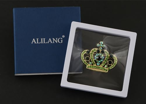 Image of Alilang Amethyst Purple Multi-Colored Crystal Rhinestone Royal Princess Queen Crown Brooch Pin