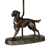 Material der Leuchte: Resin Licht-Erlebnisse Gestell für Tischlampe E27 in Bronze antik Hund 27,5 cm dekorativ Resin Fuß Sockel Tischleuchte
