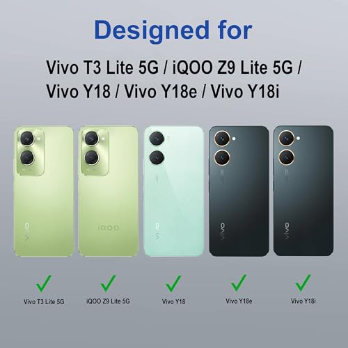 Image of Zapcase Back Case Cover for Vivo T3 Lite 5G | Compatible for Vivo T3 Lite 5G Back Cover | Case Cover with Camera Protection | (TPU + PC | Translucent Purple)