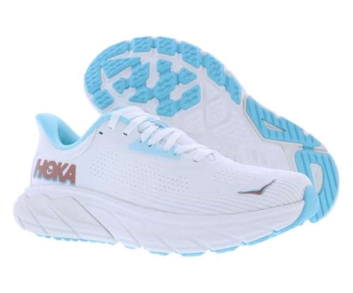 HOKA Arahi 7 Womens Shoes Size 7.5, Color: Frost/Rose Gold