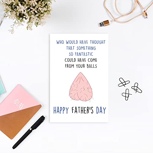 Ziwenhu Hilarious Father To Be Gifts First Time, Rude Father Day Cards Gifts From Kids, Special Father’s Day Card For Daddy From Wife,Funny Father's Card With Envelope #TOP4