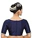 Madhu Fashion Women's Polyester Elbow Length Sleeves Blouse (40 Navy Blue)
