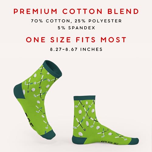 FOURSTUFF Golf Socks for Men - Funny Golf Gifts for Men - Gift Ideas for Golfer, Gift Ideas for Golfers - Mens Socks