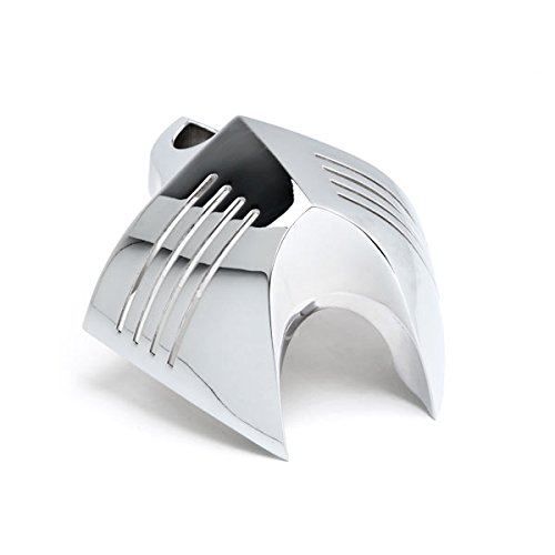 Krator Chrome Big Twin Horn Cover Stock Cowbell Horns Compatible With Harley-Davidson V-Rod Male Peg Mount #TOP2
