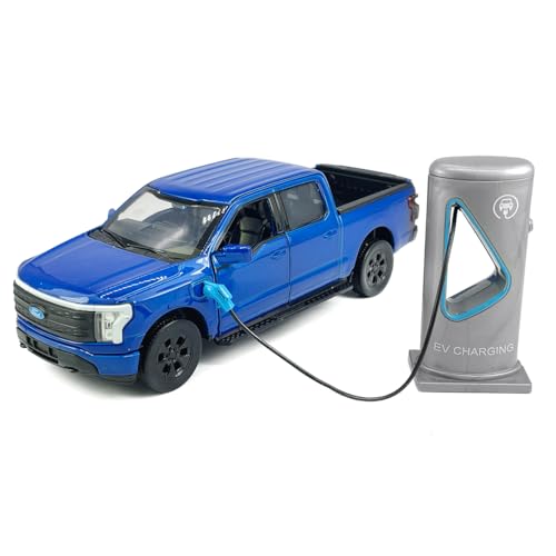 Modelo a escala 1:36 F-150 EV Lightning Platinum azul