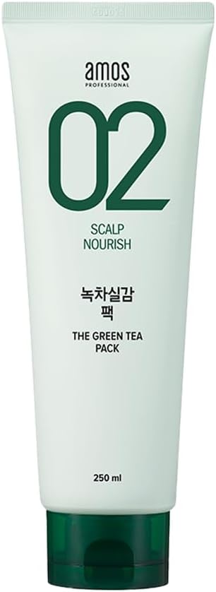 AMOS PROFESSIONAL Korean Green Tea Nourishing Hair Mask 8.45 oz (250ml) | Deep Conditioning Treatment for Hair Growth and Moisture