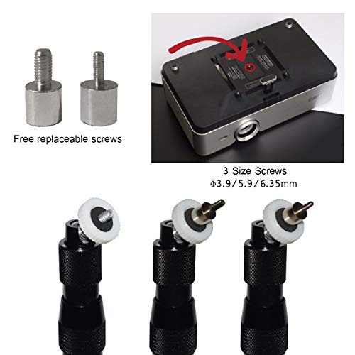 2-Be-Best Universal Projector Ceiling Mount Height Extendable Projector Wall Mount Video Projector Bracket Stand 3 in 1 360° Rotatable Head Extendable Length for Projectors Camera CCTV DVR Black - Thumbnail 7