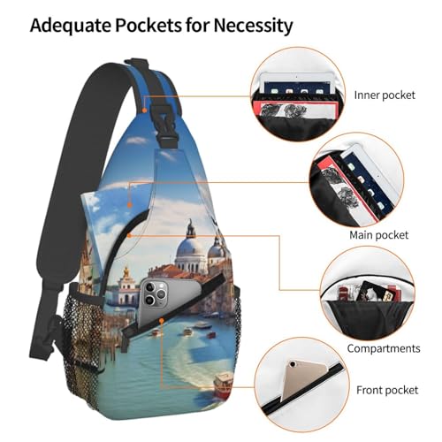 Bolso cruzado tipo mochila para excursionismo unisex negro miniatura 4