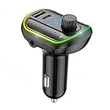 ▶▶【Bluetooth V5.0 y amplia compatibilidad】: Con Bluetooth V5.0, este Transmisor FM Bluetooth es compatible con la mayoría de los teléfonos inteligentes y tiene una transmisión más estable. Se conectará automáticamente al dispositivo emparejado almacenado cuando se encienda. Además, el rango de frecuencia FM de soporte es 87.5-108MHz, puede lograr una experiencia musical más estable y consistente. Admite la inserción de disco U, tarjeta SD para usar.