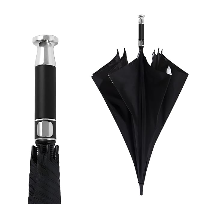 ash & roh Umbrella for Men - Premium Auto Open Folding Umbrella for Men & Women - Large, Windproof, & Waterproof Umbrella Stylish Design- Easy Open/Close - Ideal for Rainy Days, Golf-picture-55